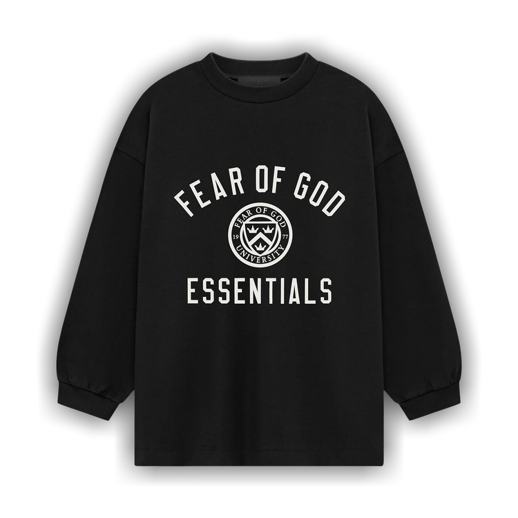 Buy Fear of God Essentials Kids Jersey Long-Sleeve Tee 'Black