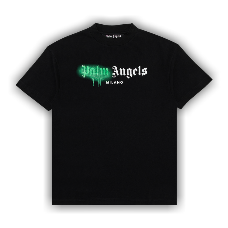 Buy Palm Angels Milano Sprayed T-Shirt 'Black/Green