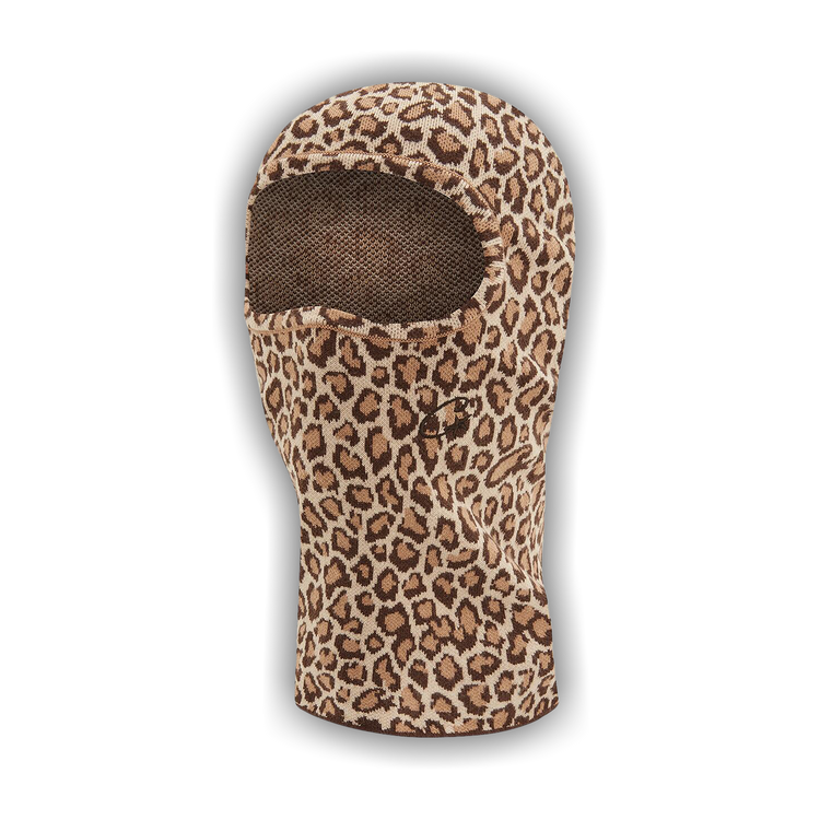 Buy Corteiz Leopard Jacquard Knit Balaclava 'Brown' - 07892