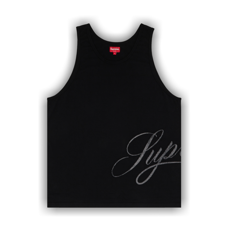 トップス Supreme Stripe Mesh Tank Top Black M Supreme Mesh Stripe Tank Top Black Men's - SS18 - US