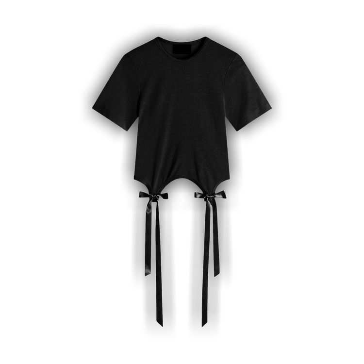 Buy Simone Rocha Bow Tail Easy T-Shirt 'Black' - 5223 0571