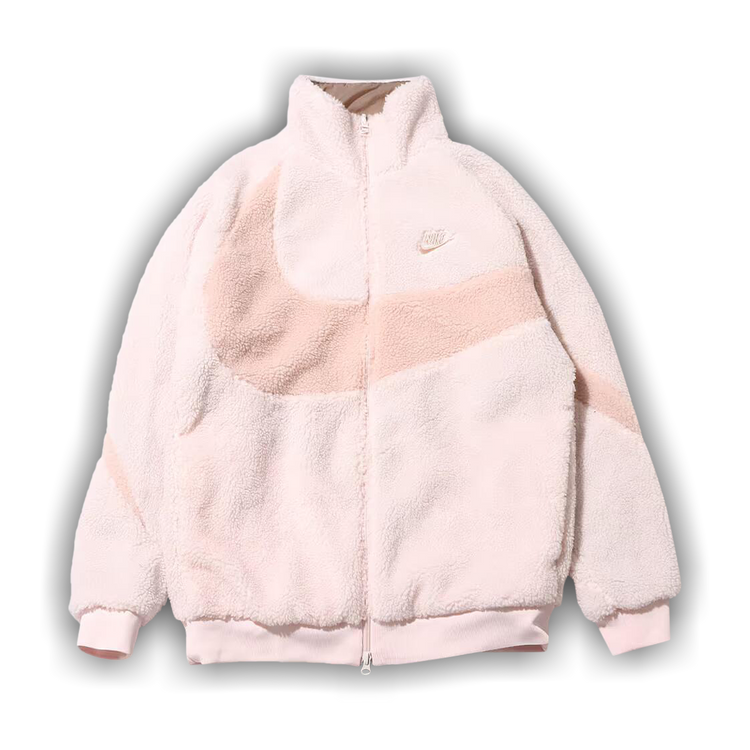 ■ PINK M ■ NIKE BIG SWOOSH FULL ZIP BOA JACKET BLACK/PRISM PINK BQ6546-016 ナイキ ビッグスウィッシュ フルジップ ボア ジャケット on X