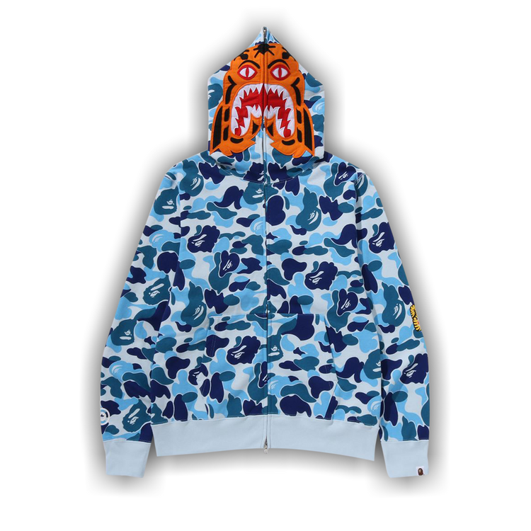 A BATHING APE ABC CAMO BLUE タイガーフルパーカー Buy BAPE Camo Tiger Full Zip Hoodie 'Blue' - 1K80 115 003 BLUE | GOAT