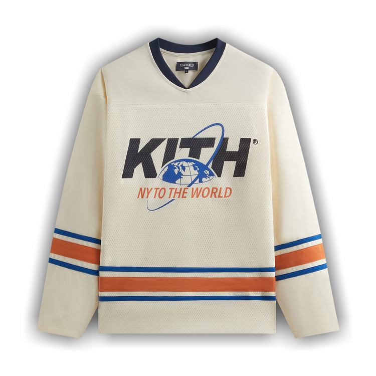 Buy Kith NY to the World Unisphere Malik Long Sleeve Mesh Jersey