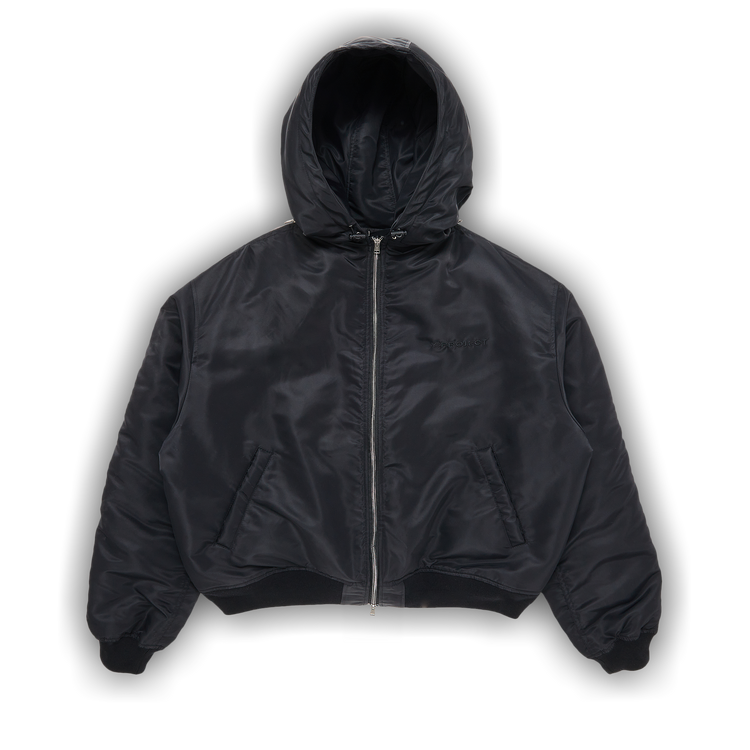 Buy Y/Project Insert Hood Padded Bomber Jacket 'Black