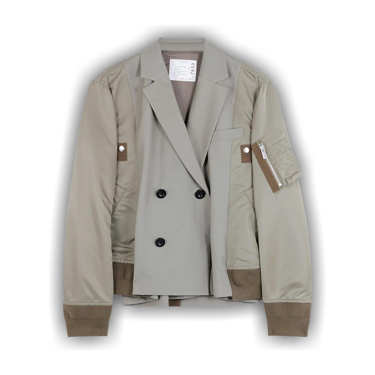 Buy Sacai Suiting x Nylon Twill Jacket 'Taupe' - 25 07633 550 | GOAT Buy Sacai Suiting x Nylon Twill Jacket 'Taupe' - 25 07633 550 | GOAT