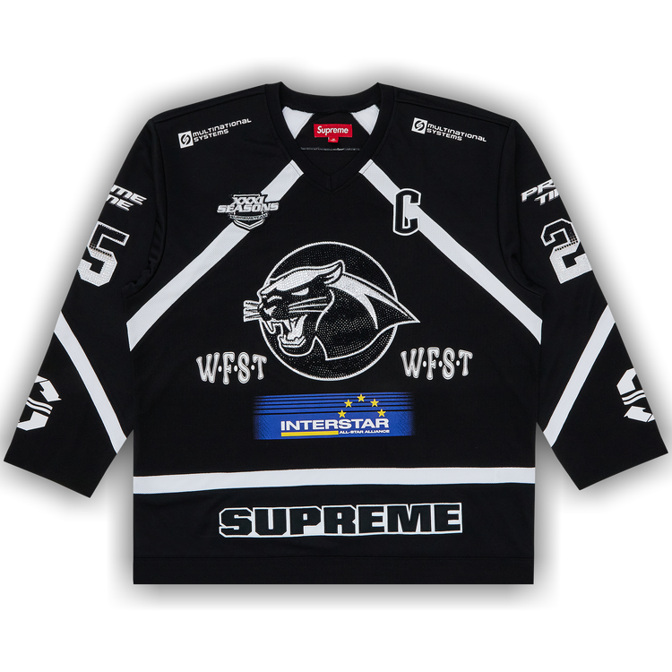 【新品未開封・送料無料】 Jersey Hockey Rhinestone Supreme Buy 'Black' SS25KN29 - トップス