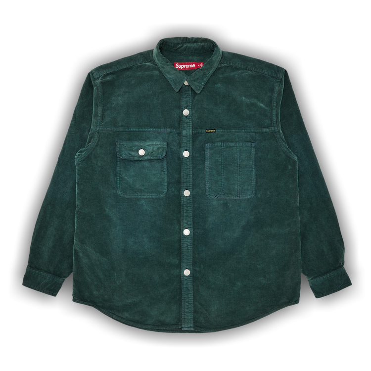 Buy Supreme Washed Corduroy Shirt 'Sage' - SS25S16 SAGE | GOAT