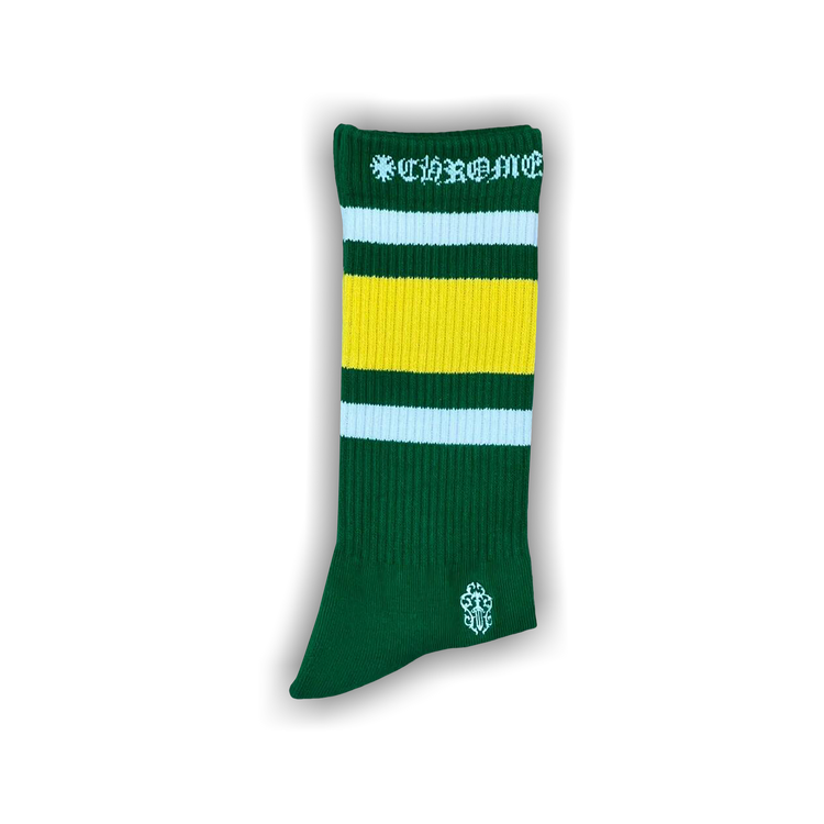 Buy Chrome Hearts Striped Sock 'Yellow/Green' - 1383 1FW240605SS