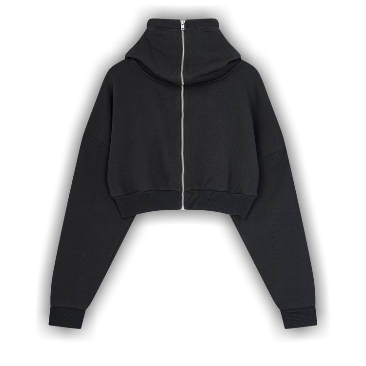 Buy Entire Studios Cropped Full Zip Hoodie 'Soot' - ES2156SO | GOAT SA