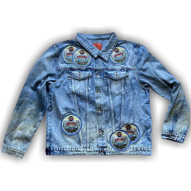 Buy Who Decides War Acid Sphere Denim Jacket 'Indigo' - 2637