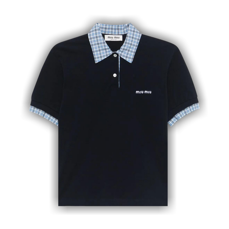 Buy Miu Miu Polo Shirt 'Navy' - MJN555 15WD F0008 | GOAT