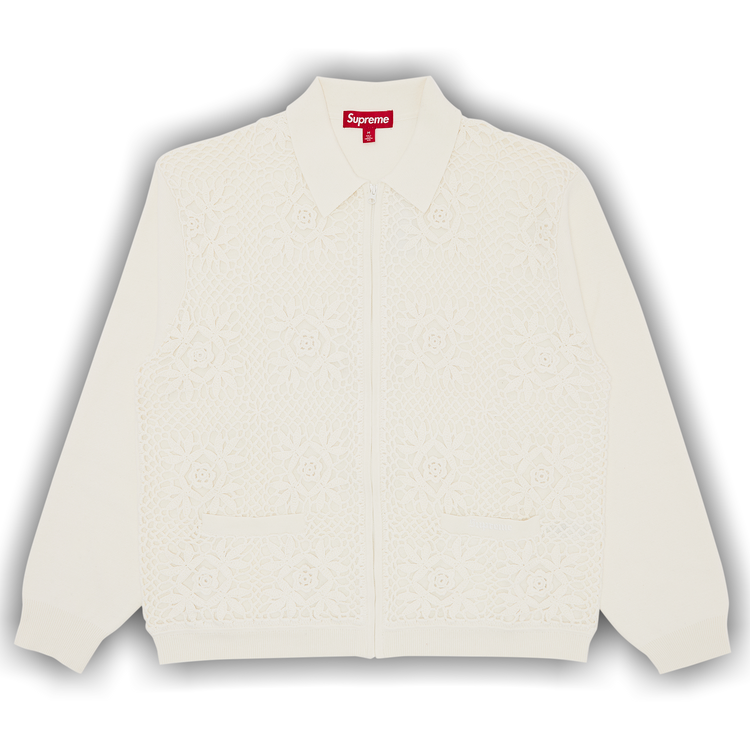 Buy Supreme Crochet Zip Up Cardigan 'White' - SS25SK2 WHITE