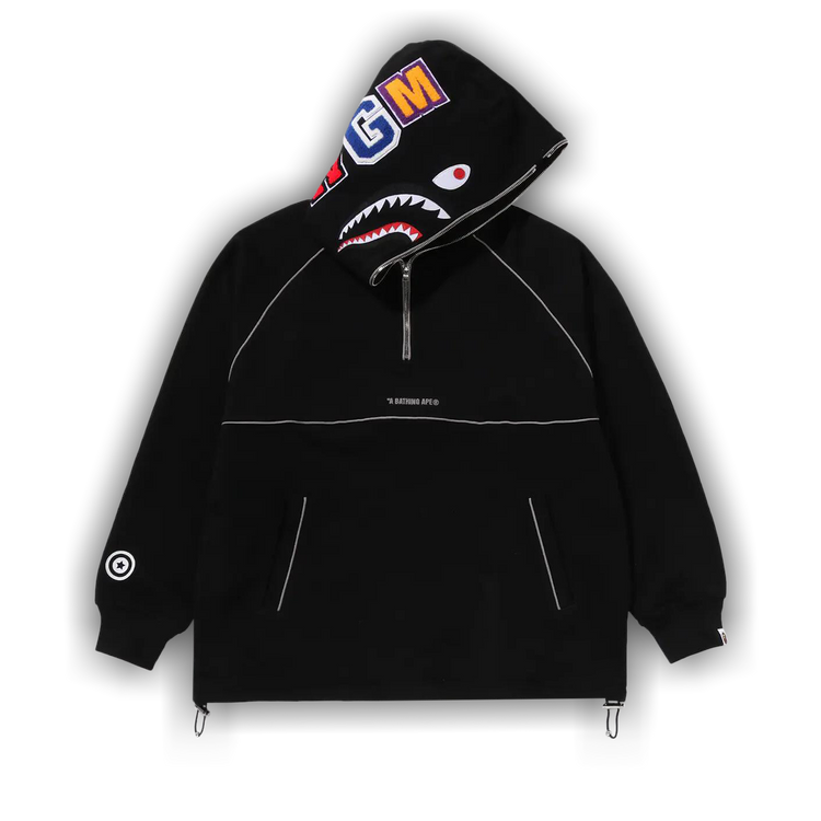 A BATHING APE SHARK パーカー　2XL BLACK A BATHING APE パーカー 2ND SHARK FULL ZIP HOODIE メンズ