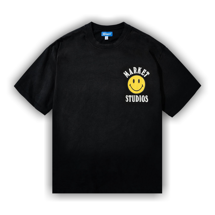 今季一番 - 'Black' T-Shirt Lockup Smiley Market Buy 399002169 GOAT | BLAC 靴