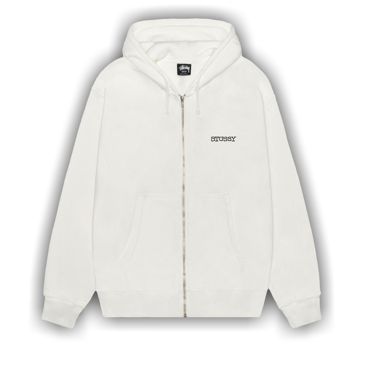 Buy Stussy Jumbo Zip Hoodie Pigment Dyed 'Natural' - 1975078 NATL