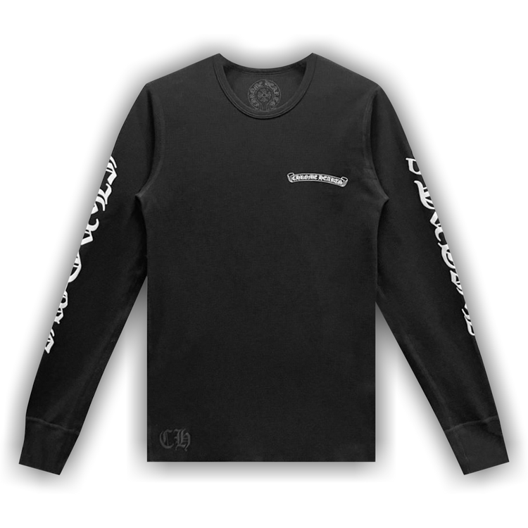 Buy Chrome Hearts Scroll Logo Long-Sleeve Thermal T-Shirt
