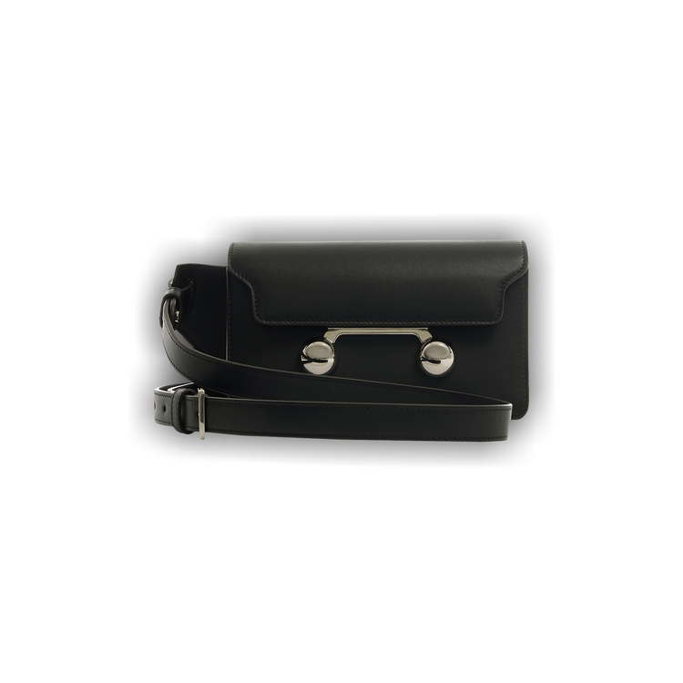 ★MARNI★ TRUNKAROO CROSS BAG BLACK MUMQ0022U0P694800N99 MUM Black leather Trunkaroo crossbody bag | Marni