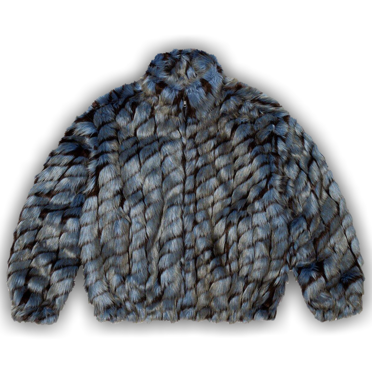 Buy Supreme 2-Tone WINDSTOPPER Faux Fur Jacket 'Blue