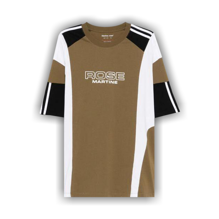 Tシャツ・カットソー MARTINE ROSE Men Tops 630JE01411D GREEN KHAKI Buy Martine Rose Oversized Panelled T-Shirt 'Green/Khaki