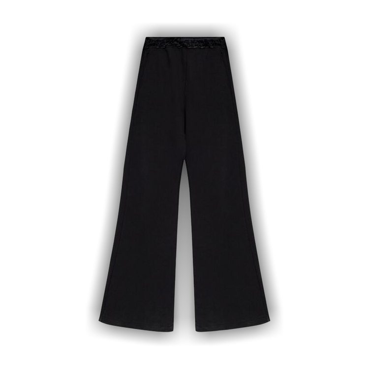 MM6｜TRAINING PANTS (S52KA0502 M25003 900) MM6 MAISON MARGIELA W Black Sweatpants with ruffles at the