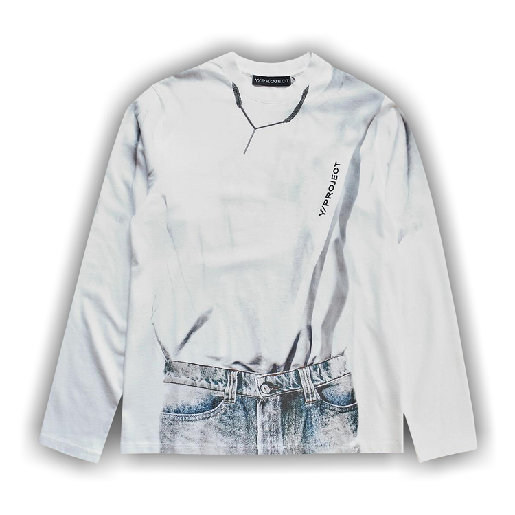 Buy Y/Project Trompe L'Oeil Long-Sleeve T-Shirt 'White' - 204TS021