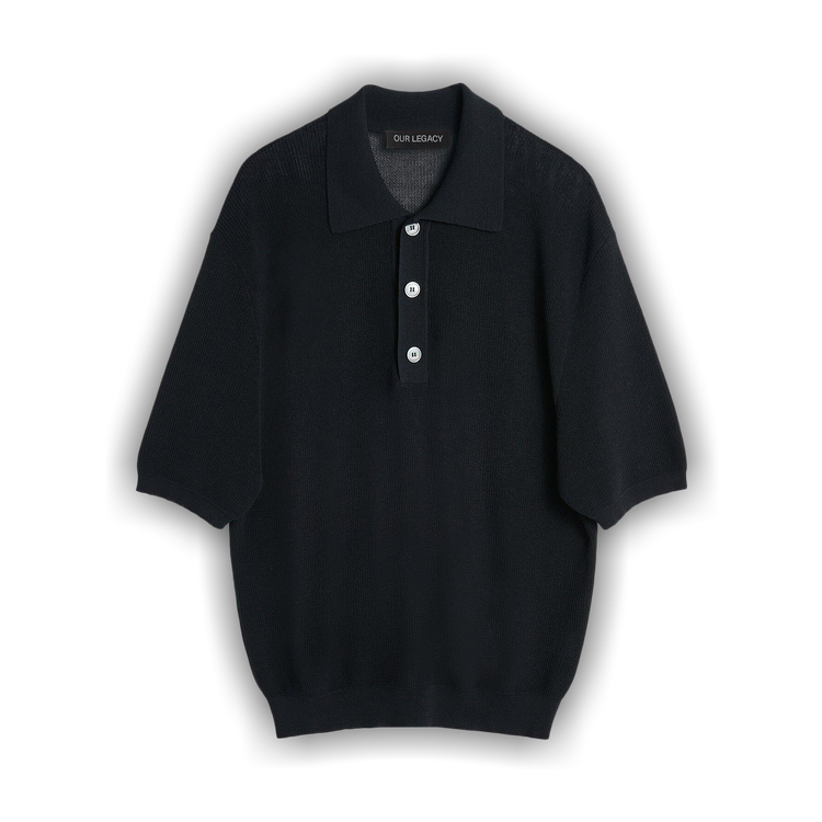 Buy Our Legacy Traditional Polo 'Black' - M2243TS | GOAT