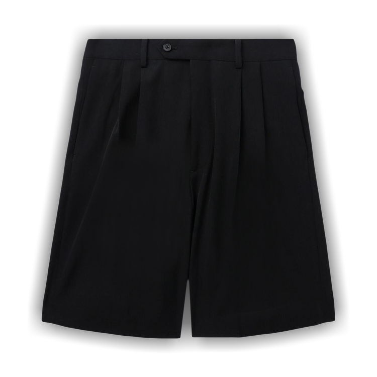 Buy Auralee Light Wool Max Gabardine Shorts 'Black' - A24SP04MG