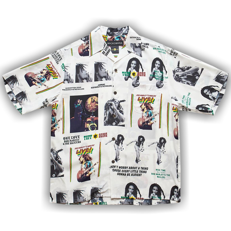 Buy Wacko Maria x Bob Marley Hawaiian Shirt 'White' - BOBMARLEY WM