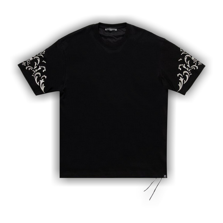 Buy Mastermind World Ornament Tee 'Black/Silver' - MW25S14