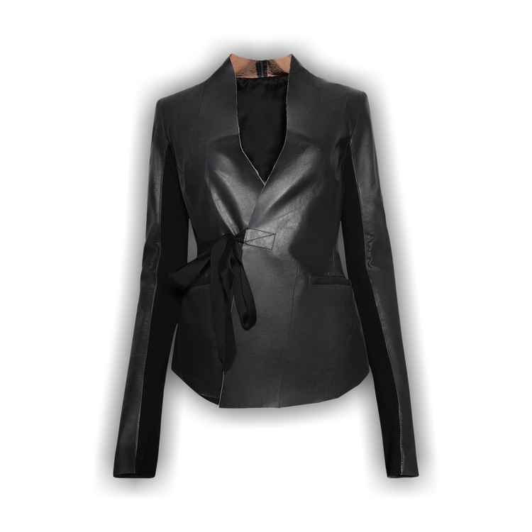 Buy Rick Owens Leather Jacket 'Black' - RP01E7749 LTP 09