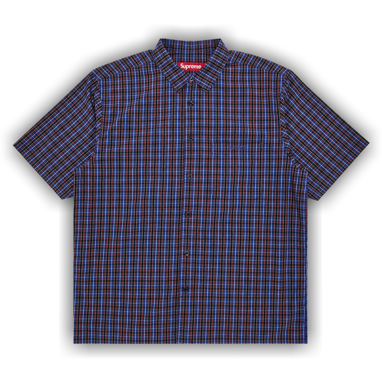 Buy Supreme Mini Plaid Short-Sleeve Shirt 'Blue' - SS25S12 BLUE | GOAT