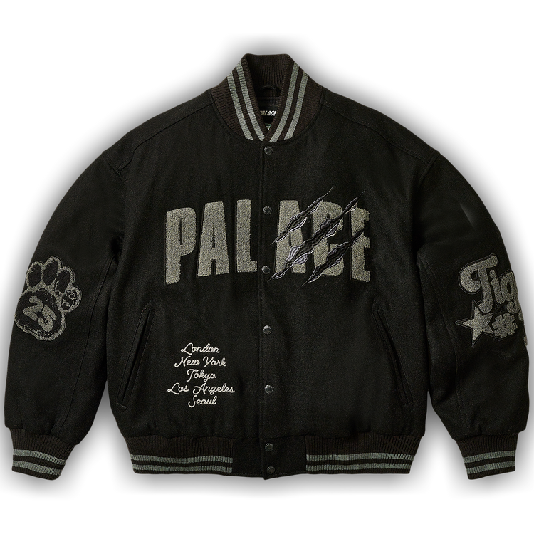 Buy Palace Tora Tora Varsity Jacket 'Black' - P28JK007 | GOAT