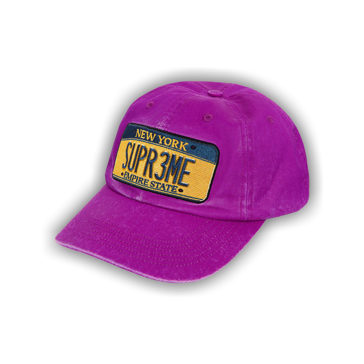 Buy Supreme License Plate 6-Panel 'Purple' - SS25H63 PURPLE | GOAT