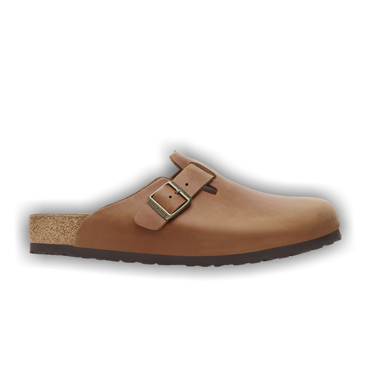サンダル・ミュール BIRKENSTOCK BOSTON - Oiled leather sabot (1028310 COGNAC) Boston Oiled Leather Habana | BIRKENSTOCK