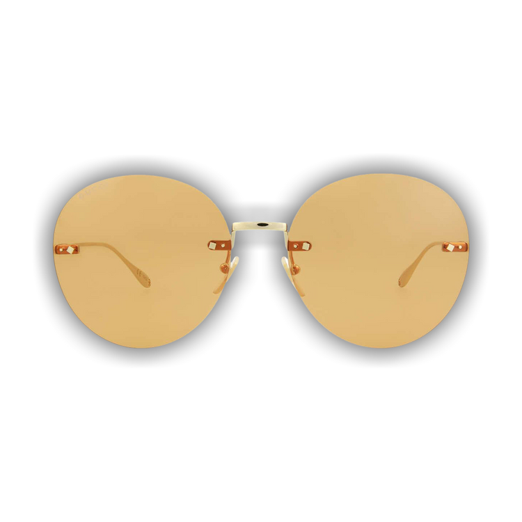 Buy Gucci Round Sunglasses 'Gold/Orange' - GG1149S 007 | GOAT