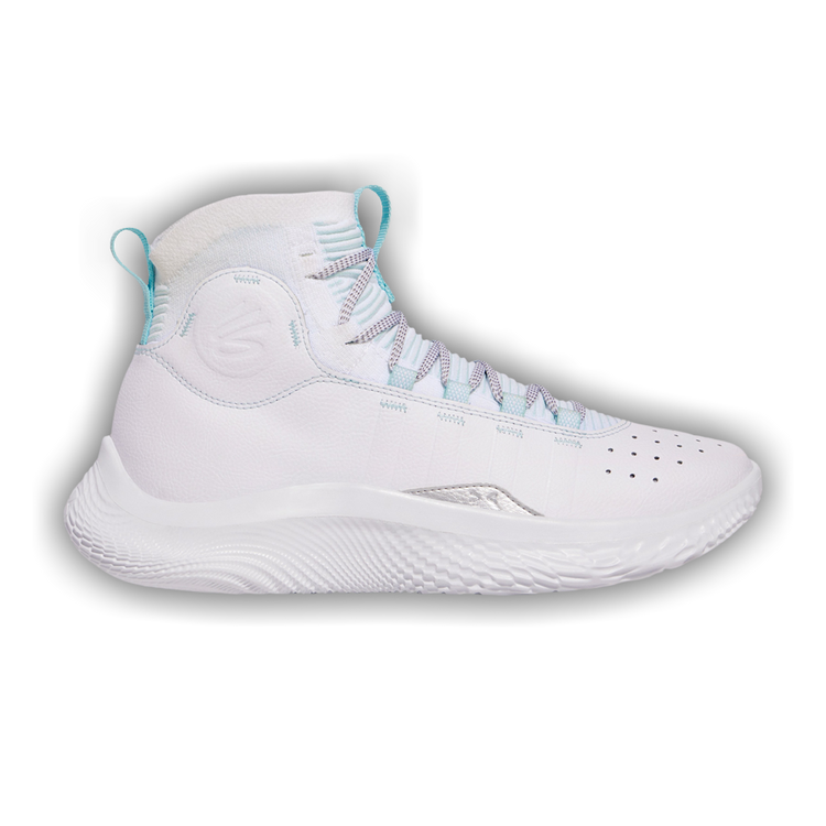シューズ(男性用) Curry 4 Flotro White / Stream 27cm Size 11 - Under Armour Curry 4 FloTro 2025 White/Stream/Metallic
