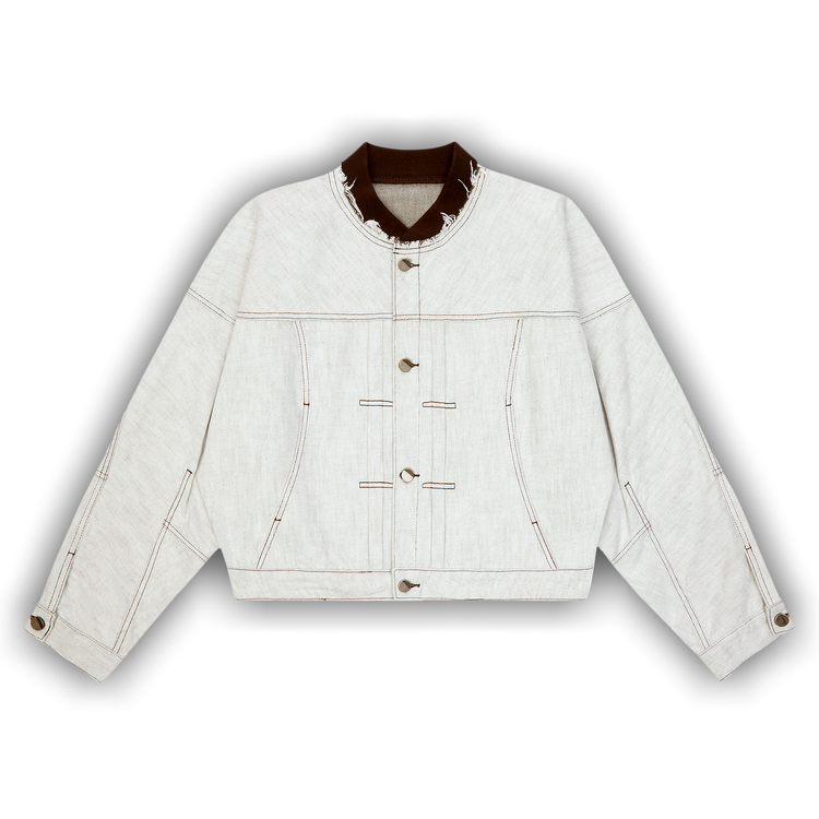 Buy Ader Error Semi-Oversized Fit Trucker Jacket 'White