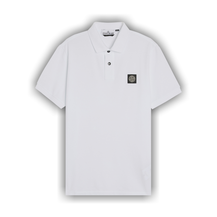 Buy Stone Island Compass Patch Logo Polo 'White' - 22002SCS0017
