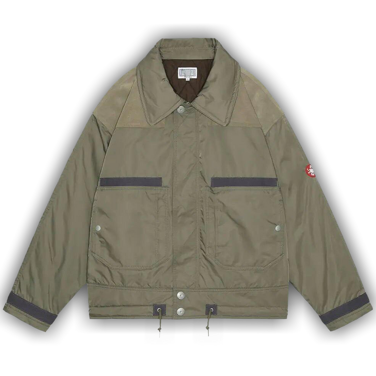 【cavempt 】Leather Shoulder Bomber Jacket Cav Empt Leather Shoulder Bomber Jacket in Khaki | Blues Store