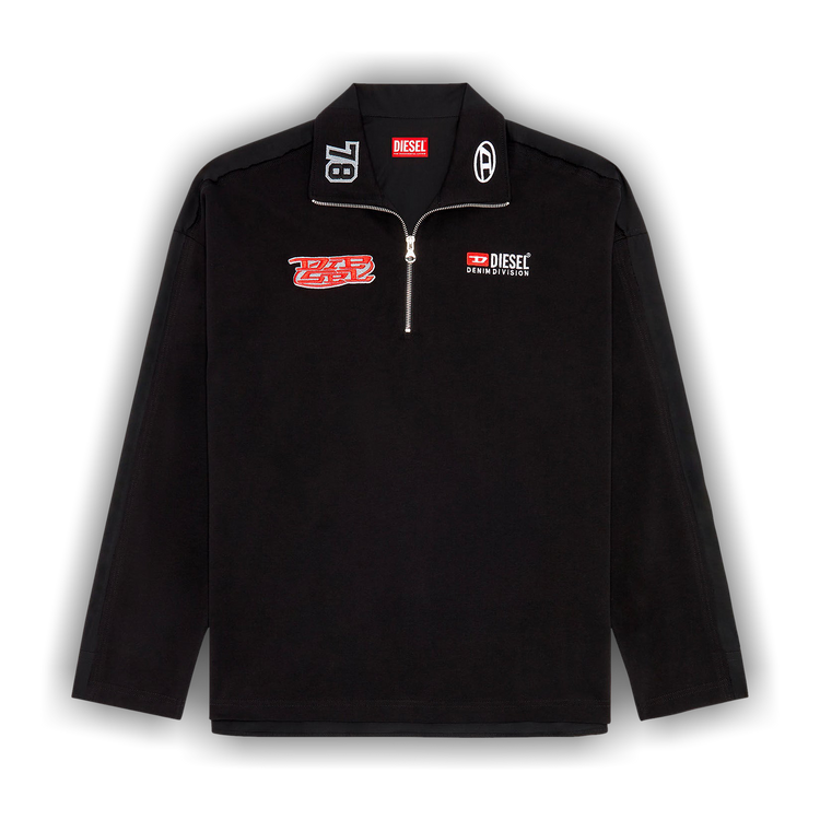 Buy Diesel S-Gander-R Quarter Zip Pullover 'Black' - A12134 0KJAN