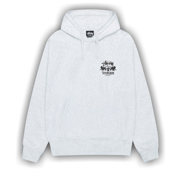 Buy Stussy Tough Gear International Hoodie 'Ash Heather
