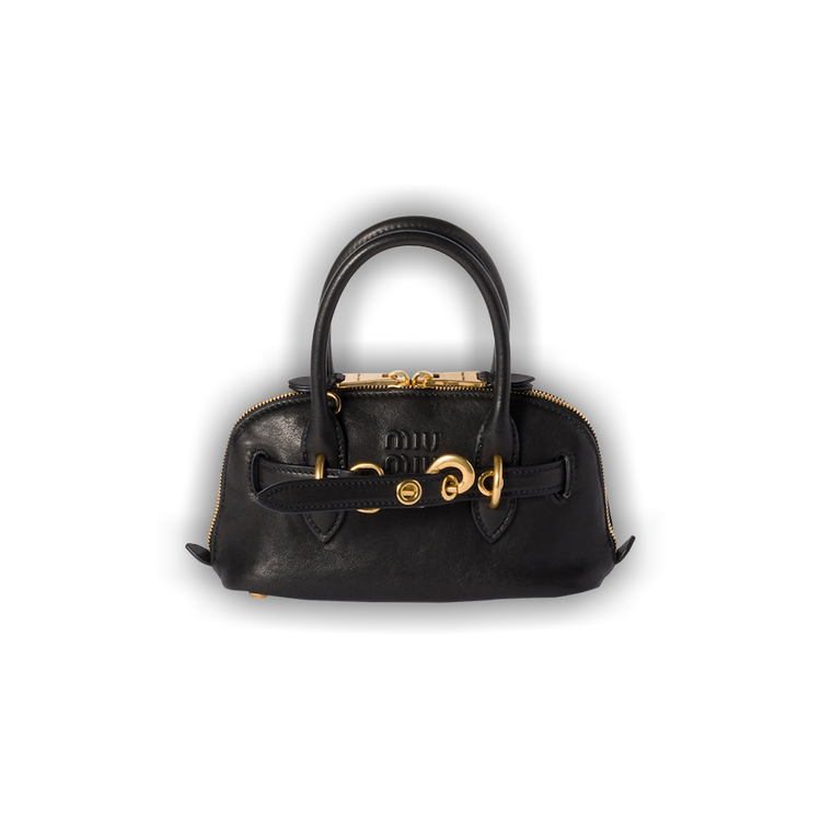 Miu Miu｜ (5BP090 2BBL F0002) Buy Miu Miu Aventure Mini Nappa Leather Bag 'Black' - 5BP090