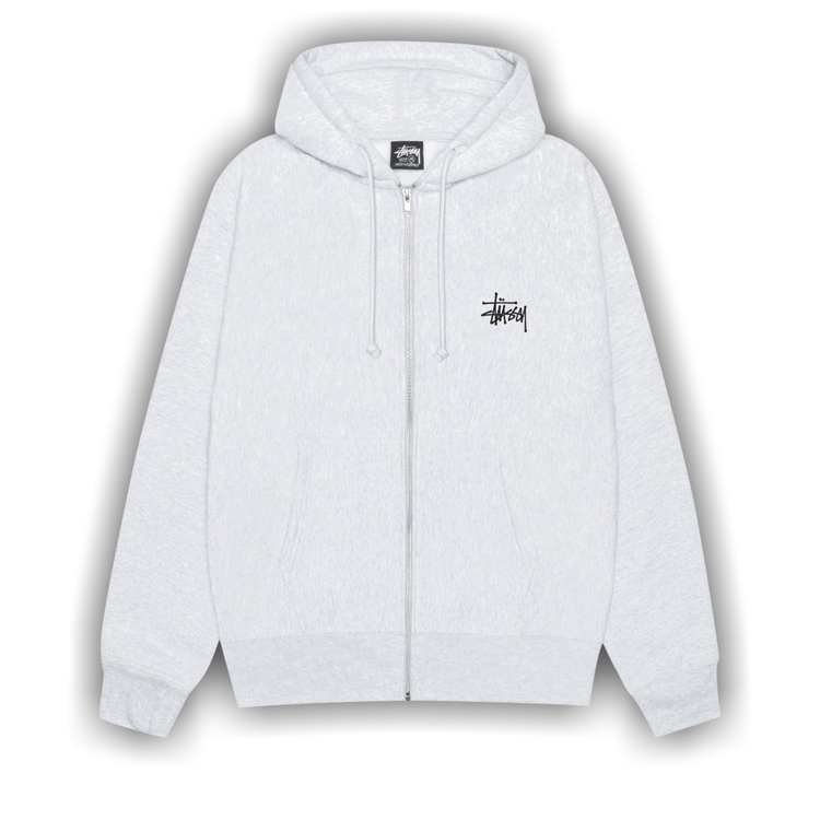 Buy Stussy Big & Meaty Zip Hoodie 'Ash Heather' - 1975133 ASH