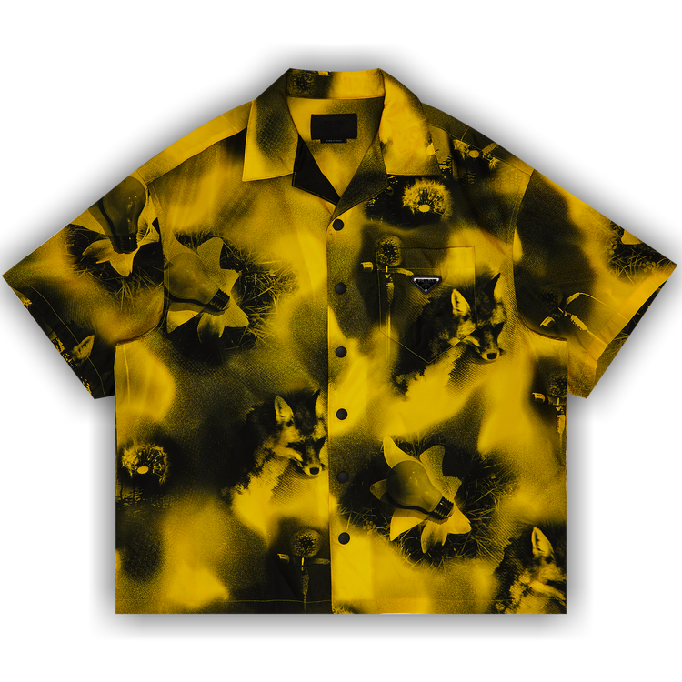 PRADA::Tシャツ:L[RESALE] PRADA::Tシャツ:L[RESALE] Prada Double Match Silk Twill Shirt