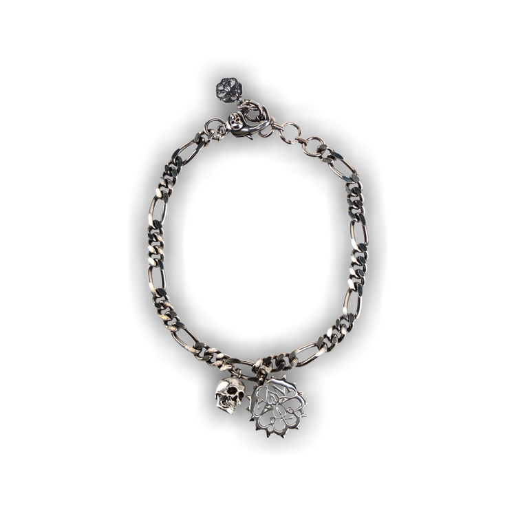 Buy Alexander McQueen Studded Seal and Skull Bracelet