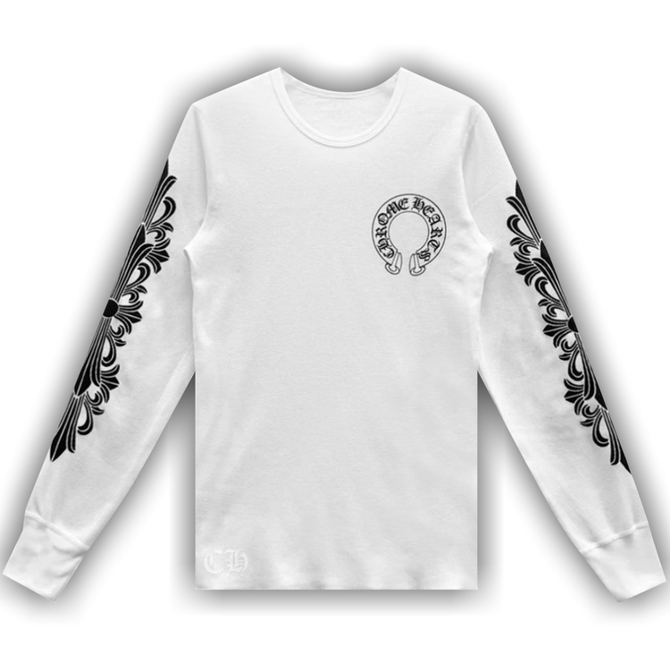 Chrome hearts Horseshoe Floral Thermal L/S shirt サーマル Chrome Hearts Horseshoe Floral Sleeve Waffle Thermal Shirt