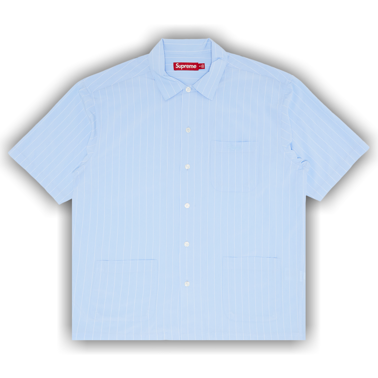 Buy Supreme Stripe Short-Sleeve Pajama Shirt 'Light Blue