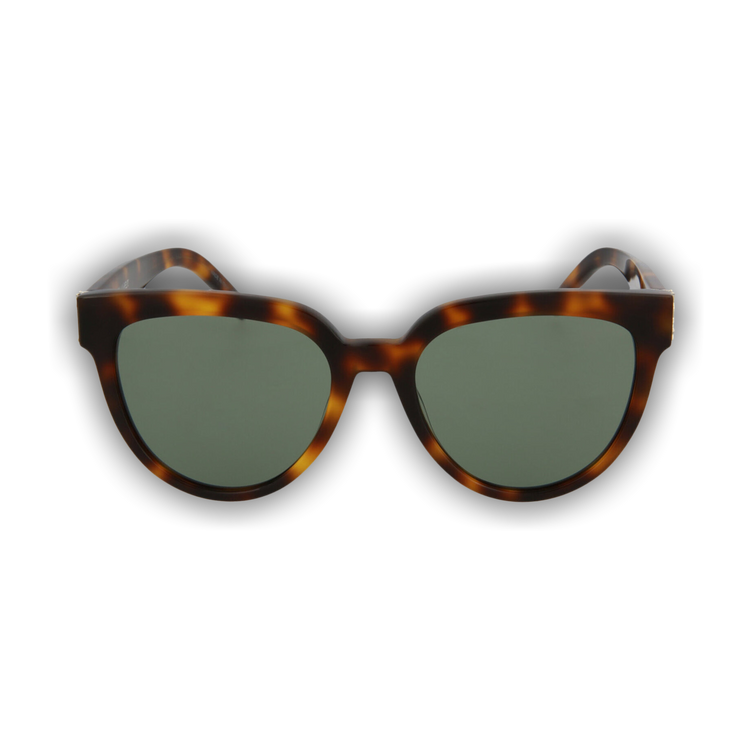 Saint Laurent SLM28 005 Sunglasses Havana Cat Eye Frame, Green Lenses Saint Laurent Cat Eye-Frame Acetate Sunglasses Havana Havana  main image 3