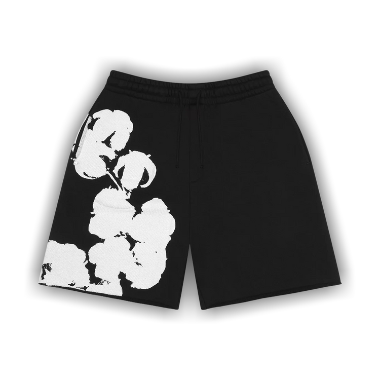 Buy Denim Tears Big Cotton Wreath Sweat Shorts 'Black
